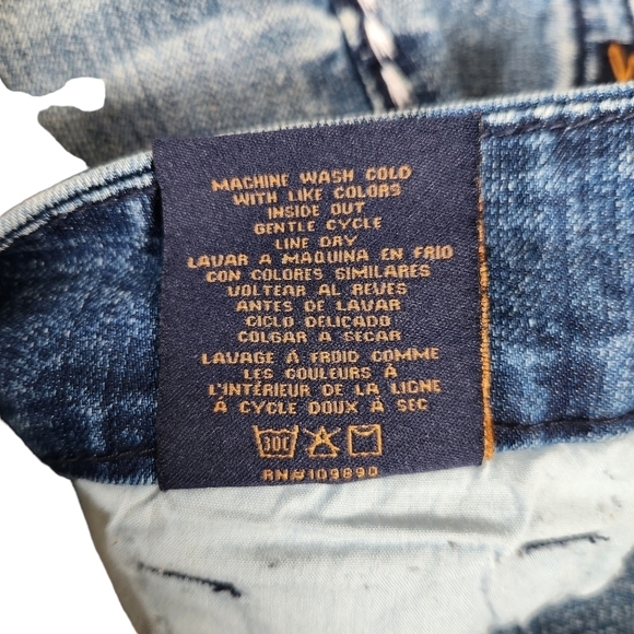 Seven skinny blue white low rise denim Jean pants - Picture 9 of 10